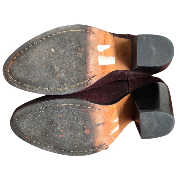 rag & bone Newbury Chocolate Brown Suede Ankle Boots With Block Heel Size 8 - Picture 5 of 8